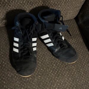 Adidas Men's Black Sneakers with White Stripes